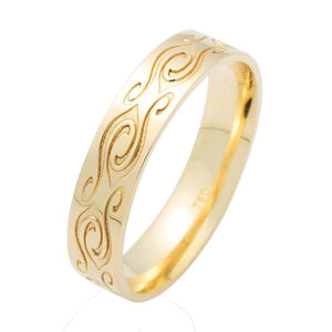 Alliance ruban gravée en or jaune.-Alliance or et argent-Marque:Référence: R.5-L10.5Métal: Or jauneTitre: 18 caratsPoids du métal: 4,70 GrComment choisir sa taille de doigt:cliquer pour découvrir notre guide des tailles imprimable-DIAM'S- -DIAM'S NC