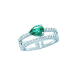 Bague en or blanc sertie de diamants et d'une émeraude de laboratoire-Bagues pierres précieuses-Marque:Référence: D9.216-OB-EM LABMétal: Or blancTitre: 18 caratsPoids du métal: 4,60 GrType de pierre: Emeraude de laboratoirePoids: 1,16 CtForme - taille: Taille poireCouleur: VertType de pierre (2): Diamant(s)Poids (2): 0,33 CtForme - taille (2): Taille brillantCouleur (2): FPureté (2): SI1FIComment choisir sa taille de doigt:cliquer pour découvrir notre guide des tailles imprimable-DIAM'S- -DIAM'S NC