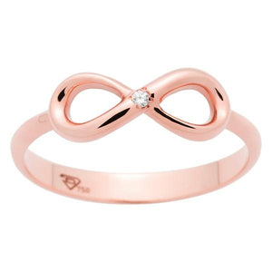 Bague infinity en or rose serti d'un diamant.-Bagues diamants-Marque:Référence: D9.49-ROMétal: Or roseTitre: 18 caratsPoids du métal: 2,00 GrType de pierre: Diamant(s)Poids: 0,01 CtForme - taille: Taille brillantCouleur: FPureté: SI1Comment choisir sa taille de doigt:cliquer pour découvrir notre guide des tailles imprimable-DIAM'S- -DIAM'S NC