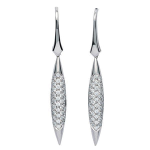 Boucles d'oreilles en or blanc serties de diamants.-Boucles d'oreilles diamants-Marque:Référence: D6.15/OBMétal: Or blancTitre: 18 caratsPoids du métal: 4,90 GrType de pierre: Diamant(s)Poids: 0,88 CtForme - taille: Taille brillantCouleur: FPureté: SI1-DIAM'S- -DIAM'S NC