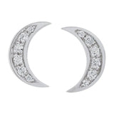 Boucles d'oreilles lune en or blanc serties de diamants.-Boucles d'oreilles diamants-Marque:Référence: D6.86-OBMétal: Or blancTitre: 18 caratsPoids du métal: 1,00 GrType de pierre: Diamant(s)Poids: 0,09 CtForme - taille: Taille brillantCouleur: FPureté: SI1-DIAM'S- -DIAM'S NC