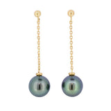 Boucles d'oreilles pendantes en or jaune et perles de Tahiti.-Boucles d'oreilles perle-Marque:Référence: BO/PEND/299Métal: Or jauneTitre: 18 caratsPoids du métal: 0,32 GrType de pierre: Perle(s) de TahitiForme - taille: RondePureté: A-DIAM'S- -DIAM'S NC