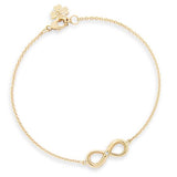 Bracelet Infinity en or jaune serti d'un diamant.-Bracelets diamants-Marque:Référence: D4.46Métal: Or jauneTitre: 18 caratsPoids du métal: 1,80 GrType de pierre: Diamant(s)Poids: 0,01 CtForme - taille: Taille brillantCouleur: FPureté: SI1-DIAM'S- -DIAM'S NC