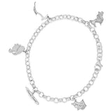 Bracelet argent maille jaseron 5 breloques des iles-Bracelets or et argent-Marque:Référence: BREA-3M tal: ArgentTitre: 925Poids du m tal: 5,57 Gr-DIAM'S- -DIAM'S NC