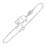 Bracelet éléphants Origami en argent.-Bracelets or et argent-Marque:Référence: L4.28-AMétal: ArgentTitre: 925Poids du métal: 2,80 Gr-DIAM'S- -DIAM'S NC