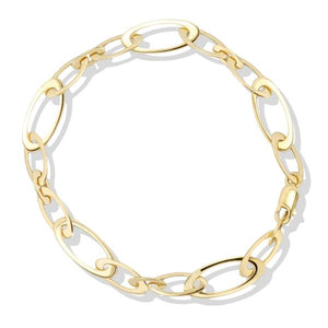Bracelet en or jaune maillon oval 3 taillles alternées-Bracelets or et argent-Marque:Référence: L4.49-18Métal: Or jauneTitre: 18 caratsPoids du métal: 5,75 Gr-DIAM'S- -DIAM'S NC