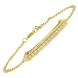 Bracelet en or jaune serti de diamants.-Bracelets diamants-Marque:Référence: D4.15M tal: Or jauneTitre: 18 caratsPoids du m tal: 3,70 GrType de pierre: Diamant(s)Poids: 0,28 CtForme - taille: Taille brillantCouleur: FPuret : SI1Type de pierre (2): Poids (2): Forme - taille (2): Couleur (2): Puret (2):-DIAM'S- -DIAM'S NC
