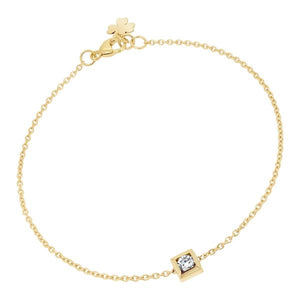 Bracelet en or jaune serti d'un diamant.-Bracelets diamants-Marque:Référence: D4.13Métal: Or jauneTitre: 18 caratsPoids du métal: 1,44 GrType de pierre: Diamant(s)Poids: 0,10 CtForme - taille: Taille brillantCouleur: FPureté: SI1-DIAM'S- -DIAM'S NC