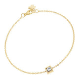 Bracelet en or jaune serti d'un diamant.-Bracelets diamants-Marque:Référence: D4.13Métal: Or jauneTitre: 18 caratsPoids du métal: 1,44 GrType de pierre: Diamant(s)Poids: 0,10 CtForme - taille: Taille brillantCouleur: FPureté: SI1-DIAM'S- -DIAM'S NC