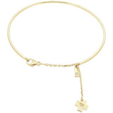 Bracelet jonc et chainette en or jaune serti d'un diamant-Bracelets or et argent-Marque:Référence: BR-FILMétal: Or jauneTitre: 18 caratsPoids du métal: 3,90 Gr-DIAM'S- -DIAM'S NC