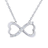 Collier Infinity coeur en or blanc serti de diamants-Pendentifs & Colliers diamants-Marque:Référence: D3.85-OBMétal: Or blancTitre: 18 caratsPoids du métal: 2,00 GrType de pierre: Diamant(s)Poids: 0,09 CtForme - taille: Taille brillantCouleur: FPureté: SI1-DIAM'S- -DIAM'S NC