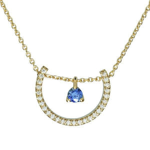 Collier en or jaune serti de diamants et d'un saphir-Pendentifs & Colliers pierres précieuses-Marque:Référence: D3.226-SAMétal: Or jauneTitre: 18 caratsPoids du métal: 2,38 GrType de pierre: Saphir(s)Poids: 0,10 CtForme - taille: Taille brillantCouleur: BleuType de pierre (2): Diamant(s)Poids (2): 0,08 CtForme - taille (2): Taille brillantCouleur (2): FPureté (2): SI1-DIAM'S- -DIAM'S NC