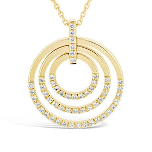 Collier en or jaune serti de diamants.-Pendentifs & Colliers diamants-Marque:Référence: D3.147Métal: Or jauneTitre: 18 caratsPoids du métal: 3,10 GrType de pierre: Diamant(s)Poids: 0,16 CtForme - taille: Taille brillantCouleur: FPureté: SI1-DIAM'S- -DIAM'S NC