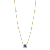 Collier en or jaune serti d'un saphir et diamants-Pendentifs & Colliers pierres précieuses-Marque:Référence: D3.157-SAMétal: Or jauneTitre: 18 caratsPoids du métal: 3,00 GrType de pierre: Saphir(s)Poids: 0,37 CtForme - taille: Taille brillantCouleur: BleuType de pierre (2): Diamant(s)Poids (2): 0,15 CtForme - taille (2): Taille brillantCouleur (2): FPureté (2): SI1-DIAM'S- -DIAM'S NC