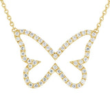Collier papillon en or jaune serti de diamants.-Pendentifs & Colliers diamants-Marque:Référence: D3.112Métal: Or jauneTitre: 18 caratsPoids du métal: 3,00 GrType de pierre: Diamant(s)Poids: 0,16 CtForme - taille: Taille brillantCouleur: FPureté: SI1-DIAM'S- -DIAM'S NC