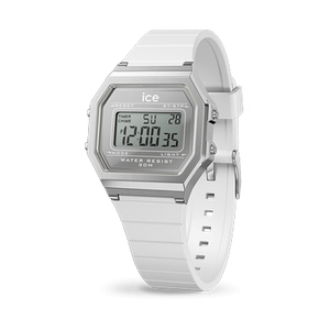 ICE digit retro - Metal silver mirror - White - Small-Montres femme-Marque:Référence: 022734-ICE WATCH- -DIAM'S NC