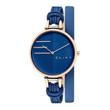 Montre femme cuir bleu-Montres femme-Marque:Référence: E136-L587-ELIXA- -DIAM'S NC
