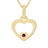 Pendentif Coeur en or jaune serti d'un rubis.-Pendentifs & Colliers pierres précieuses-Marque:Référence: L3.144-RUMétal: Or jauneTitre: 18 caratsPoids du métal: 0,60 GrType de pierre: Rubis(s)Poids: 0,01 CtForme - taille: Taille brillantCouleur: Rouge-DIAM'S- -DIAM'S NC