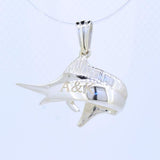 Pendentif Marlin en argent 925-Pendentif animaux-Marque: Référence: 3.598-A Métal: ArgentTitre: 925Poids du métal: 5,4 Gr-DIAM'S- -DIAM'S NC