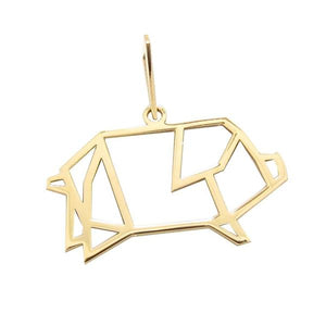 Pendentif Origami Cochon en or jaune.-Pendentifs Origami-Marque:Référence: PIGMétal: Or jauneTitre: 18 caratsPoids du métal: 1,00 Gr-DIAM'S- -DIAM'S NC