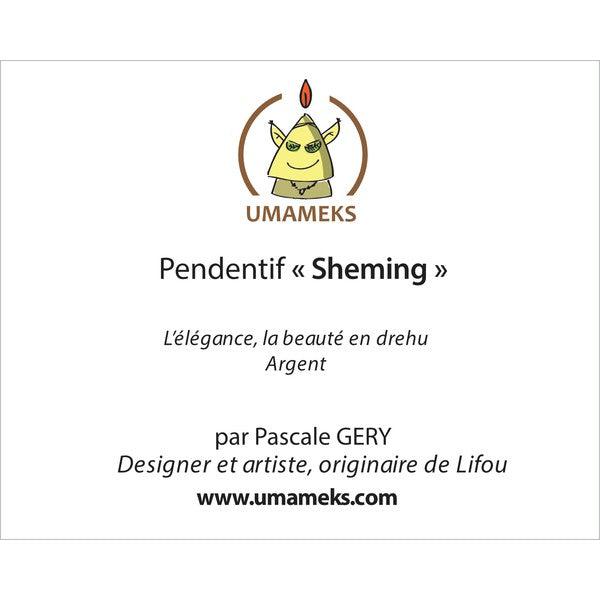 Pendentif Pascale GERY "SHEMING" en argent-Pendentifs & Colliers or et argent-Marque: Référence: L5.137-AMétal: ArgentTitre: 925Poids du métal: 4,50 Gr-UMAMEKS- -DIAM'S NC