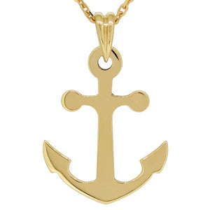 Pendentif ancre de marine en or jaune.-Pendentifs & Colliers or et argent-Marque:Référence: L3.99Métal: Or jauneTitre: 18 caratsPoids du métal: 1,50 Gr-DIAM'S- -DIAM'S NC