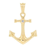 Pendentif ancre marine en or jaune serti d'un diamant.-Pendentifs & Colliers diamants-Marque:Référence: D3.164Métal: Or jauneTitre: 18 caratsPoids du métal: 5,40 GrType de pierre: Diamant(s)Poids: 0,04 CtForme - taille: Taille brillantCouleur: FPureté: SI1-DIAM'S- -DIAM'S NC