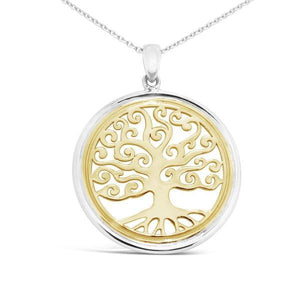 Pendentif arbre de vie en or jaune et argent-Pendentifs & Colliers or et argent-Marque:Référence: L3.992-OR-AMétal: Or jauneTitre: 18 caratsPoids du métal: 4,47 Gr-DIAM'S- -DIAM'S NC