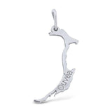 Pendentif carte d' Ouvéa en argent-Pendentifs carte du caillou et des iles-Marque:Référence: L5.45/AMétal: ArgentTitre: 925Poids du métal: 0,30 Gr-DIAM'S- -DIAM'S NC