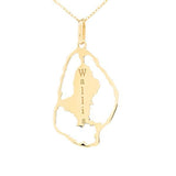 Pendentif carte de Wallis et son lagon en or jaune.-Pendentifs carte du caillou et des iles-Marque:Référence: L5.59Métal: Or jauneTitre: 18 caratsPoids du métal: 1,90 Gr-DIAM'S- -DIAM'S NC