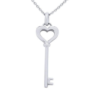 Pendentif clé en or blanc 18 carats motif coeur-Pendentifs & Colliers or et argent-Marque:Référence: D3.114-OBMétal: Or blancTitre: 18 caratsPoids du métal: 1,30 Gr-DIAM'S- -DIAM'S NC