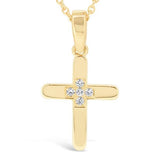 Pendentif croix en or jaune serti de diamants-Pendentif Religieux-Marque:Référence: D3.7Métal: Or jauneTitre: 18 caratsPoids du métal: 1,10 GrType de pierre: Diamant(s)Poids: 0,05 CtForme - taille: Taille brillantCouleur: FPureté: SI1-DIAM'S- -DIAM'S NC