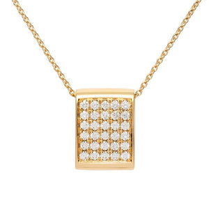 Pendentif en or jaune serti de diamants.-Pendentifs & Colliers diamants-Marque:Référence: D3.24Métal: Or jauneTitre: 18 caratsPoids du métal: 4,00 GrType de pierre: Diamant(s)Poids: 0,60 CtForme - taille: Taille brillantCouleur: FPureté: SI1-DIAM'S- -DIAM'S NC