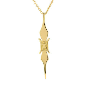 Pendentif fléche faitiere en or jaune.-Pendentifs flèche faitière-Marque:Référence: L5.122Métal: Or jauneTitre: 18 caratsPoids du métal: 0,80 Gr-DIAM'S- -DIAM'S NC