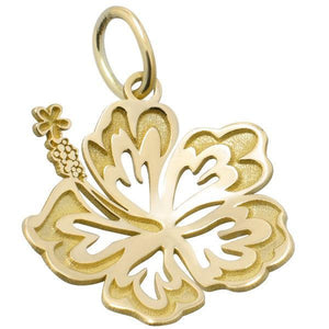 Pendentif hibiscus en or jaune grand modèle.-Pendentifs & Colliers or et argent-Marque:Référence: L5.127Métal: Or jauneTitre: 18 caratsPoids du métal: 1,80 Gr-DIAM'S- -DIAM'S NC