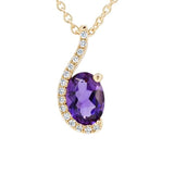 Pendentif or jaune serti d' une améthyste 7X5 et diamants.-Pendentifs & Colliers pierres précieuses-Marque:Référence: D3.178-AMMétal: Or jauneTitre: 18 caratsPoids du métal: 0,90 GrType de pierre: AméthysteForme - taille: Taille ovaleCouleur: MauveType de pierre (2): Diamant(s)Poids (2): 0,05 CtForme - taille (2): Taille brillantCouleur (2): FPureté (2): SI1-DIAM'S- -DIAM'S NC