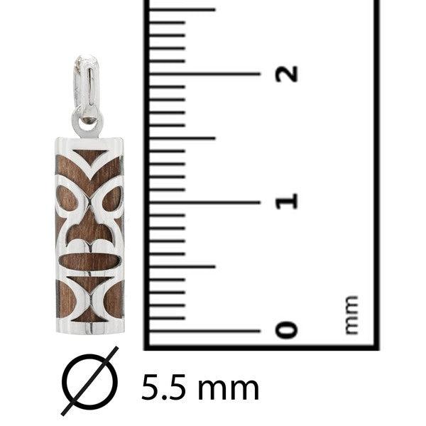 Pendentif tiki chambranle en argent bois de santal de Lifou et sa fiole essance de santal-Pendentifs Tiki-Marque:Référence: L5.99/BS/AMétal: ArgentTitre: 925Poids du métal: 0,40 Gr-DIAM'S- -DIAM'S NC