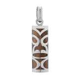 Pendentif tiki chambranle en argent bois de santal de Lifou et sa fiole essance de santal-Pendentifs Tiki-Marque:Référence: L5.99/BS/AMétal: ArgentTitre: 925Poids du métal: 0,40 Gr-DIAM'S- -DIAM'S NC