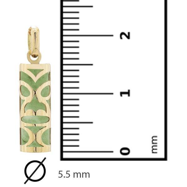 Pendentif tiki chambranle en or jaune Jade de l'île Ouen-Pendentifs Tiki-Marque:Référence: L5.99/JMétal: Or jauneTitre: 18 caratsPoids du métal: 0,83 Gr-DIAM'S- -DIAM'S NC