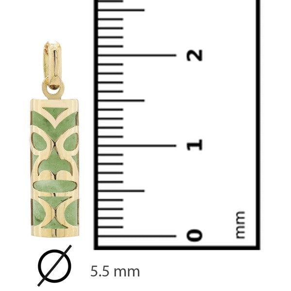 Pendentif tiki chambranle en or jaune Jade de l'île Ouen-Pendentifs Tiki-Marque:Référence: L5.99/JMétal: Or jauneTitre: 18 caratsPoids du métal: 0,83 Gr-DIAM'S- L5.99/J-DIAM'S NC