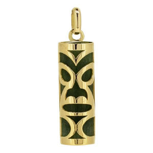 Pendentif tiki chambranle en or jaune et jade-Pendentifs Tiki-Marque:Référence: L5.100-JMétal: Or jauneTitre: 18 caratsPoids du métal: 0,80 Gr-DIAM'S- -DIAM'S NC