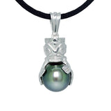 Pendentif tiki en argent 1 perle de Tahiti semi-baroque-Pendentifs & Colliers perle-Marque:Référence: 3.930-A-962Métal: ArgentTitre: 925Poids du métal: 5,00 Gr-DIAM'S- -DIAM'S NC