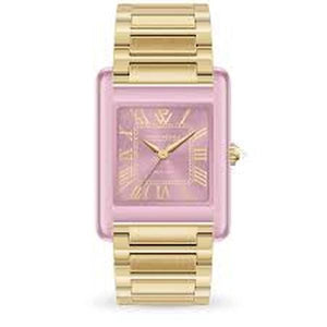 WP6 - Metal & clear mix - Gold - Soft pink - 27x38mm-Montres femme-Marque:Référence: 701060-WATCHPEOPLE- -DIAM'S NC