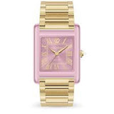 WP6 - Metal & clear mix - Gold - Soft pink - 27x38mm-Montres femme-Marque:Référence: 701060-WATCHPEOPLE- -DIAM'S NC