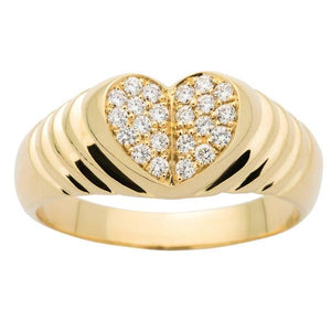 Bague coeur en or jaune sertie de diamants.-Bagues diamants-Marque:Référence: 2.228Métal: Or jauneTitre: 18 caratsPoids du métal: 5,10 GrType de pierre: Diamant(s)Poids: 0,22 CtForme - taille: Taille brillantCouleur: FPureté: SI1Comment choisir sa taille de doigt:cliquer pour découvrir notre guide des tailles imprimable-DIAM'S- -DIAM'S NC