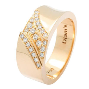 Bague en or jaune sertie de diamants.-Bagues diamants-Marque:Référence: D2.31Métal: Or jauneTitre: 18 caratsPoids du métal: 6,90 GrType de pierre: Diamant(s)Poids: 0,28 CtForme - taille: Taille brillantCouleur: FPureté: SI1Comment choisir sa taille de doigt:cliquer pour découvrir notre guide des tailles imprimable-DIAM'S- -DIAM'S NC