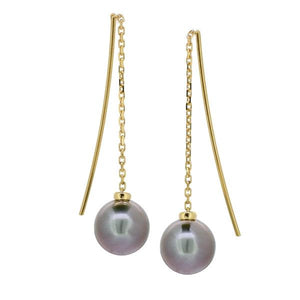 Boucles d'oreille pendantes en or jaune et perles de Tahiti-Boucles d'oreilles perle-Marque:Référence: BO-TIG-298Métal: Or jauneTitre: 18 caratsPoids du métal: 0,68 GrType de pierre: Perle(s) de TahitiForme - taille: RondePureté: A-DIAM'S- -DIAM'S NC