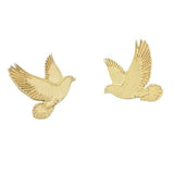 Boucles d'oreilles colombe en or jaune.-Boucles d'oreilles or et argent-Marque:Référence: L6.31Métal: Or jauneTitre: 18 caratsPoids du métal: 0,70 Gr-DIAM'S- -DIAM'S NC