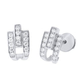 Boucles d'oreilles en or blanc serties de diamants.-Boucles d'oreilles diamants-Marque:Référence: D6.42-OBMétal: Or blancTitre: 18 caratsPoids du métal: 2,60 GrType de pierre: Diamant(s)Poids: 0,28 CtForme - taille: Taille brillantCouleur: FPureté: SI1-DIAM'S- -DIAM'S NC