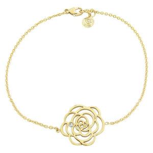 Bracelet fleur en or jaune serti d'un diamant.-Bracelets diamants-Marque:Référence: L4.20Métal: Or jauneTitre: 18 caratsPoids du métal: 1,80 GrType de pierre: Diamant(s)Poids: 0,01 CtForme - taille: Taille brillantCouleur: FPureté: SI1-DIAM'S- -DIAM'S NC